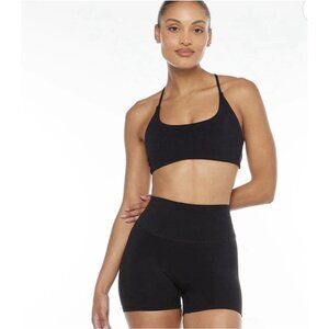 csb Crop Shop Boutique Solid black sports bra Small